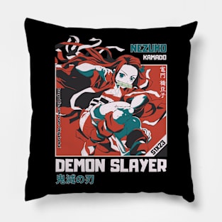 Nezuko Unleashed: A Demon Slayer Fan Art S1X23 Pillow