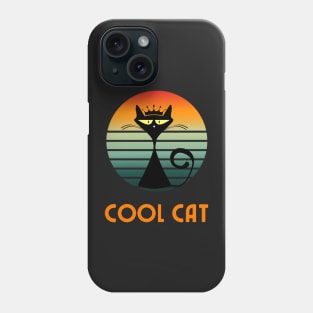 Retro Cool Cat Phone Case