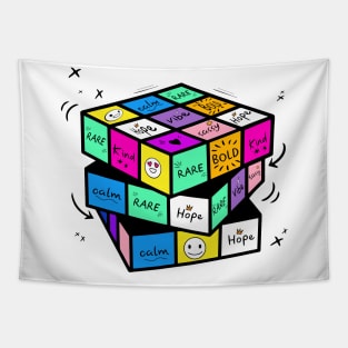 Colorful Rubik's Cube of YOU Tapestry