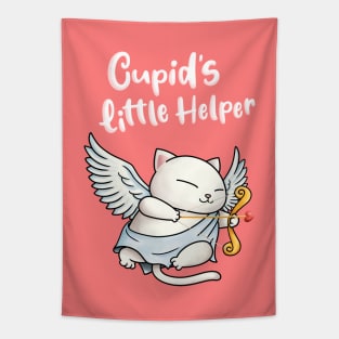 Cupid's Little Helper Cat Tapestry