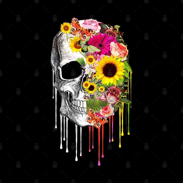 Floral Skull 20 by Collagedream