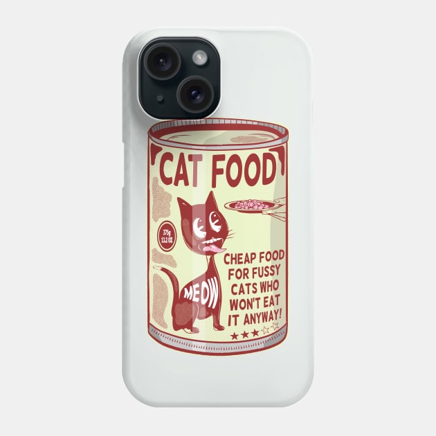 Fussy eater cat food Phone Case by mailboxdisco