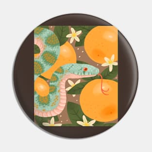 Bull Snake and Oranges Pin