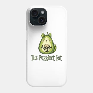 Avocado Cat: The Purrfect Fat funny design Phone Case