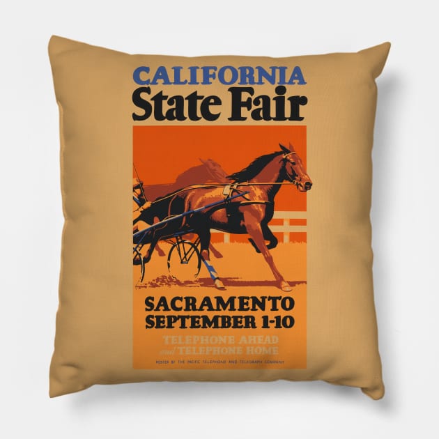 California State Fair USA Vintage Poster 1931 Pillow by vintagetreasure