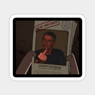 anthony bourdain-animation in the newspaper Magnet