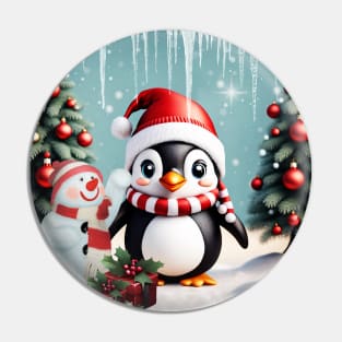 Cute funny penguin. Pin