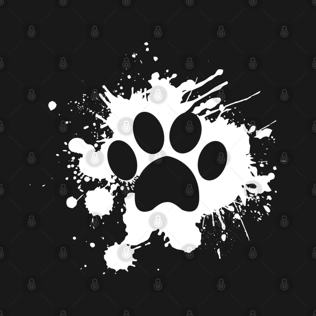 Paw Mark In a paint - Dog Lover Cat Lover by KC Happy Shop