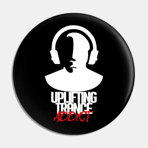 Uplifting Trance Addict - White Pin by SimpleWorksSK