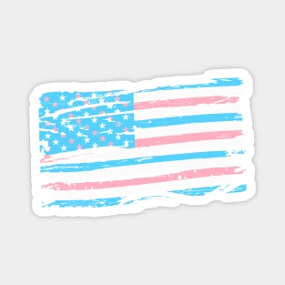 Transgender USA Vintage-Look Flag Design Magnet