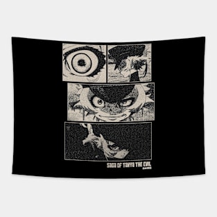 Tanya Gloomy Halftone Fanart Design Tapestry