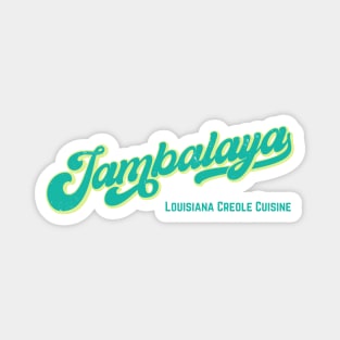 Jambalaya Lousiana Creole Cuisine, Retro Baseball Foodie Magnet