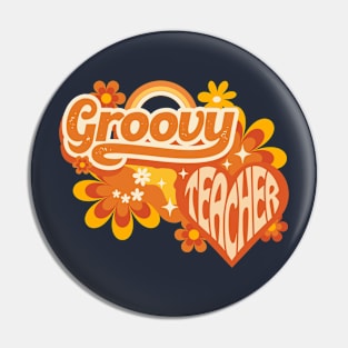 Groovy Teacher Pin