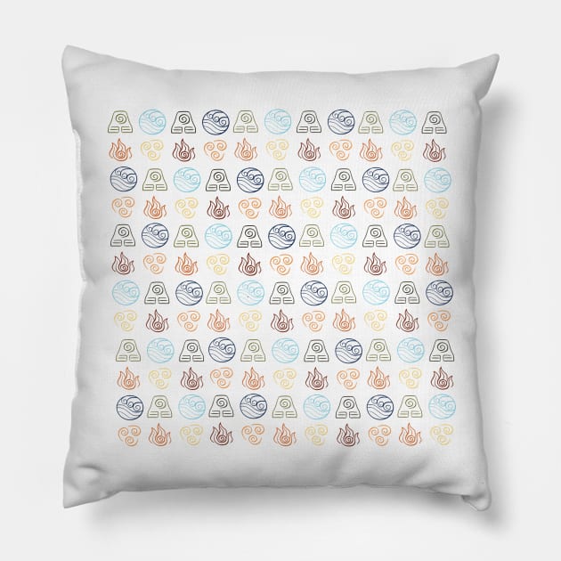 Avatar the Last Airbender Nations Pattern Pillow by maya-reinstein