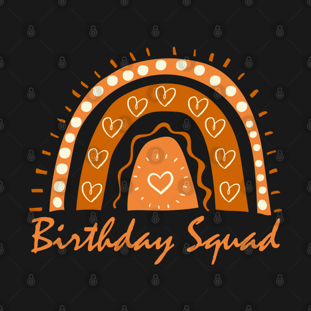 Discover Birthday Squad Matching Birthday Rainbow - Birthday Squad - T-Shirt