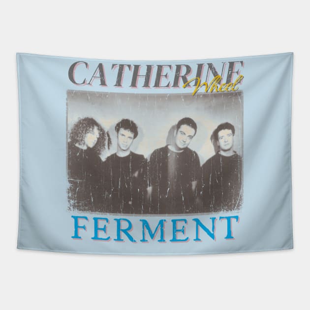 Catherine Wheel Vintage 1990 // Ferment Original Fan Design Artwork Tapestry by A Design for Life