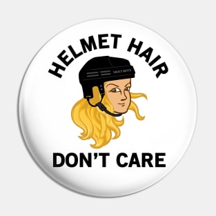 Hockey Helmet Hair Don't Care Blonde Pin