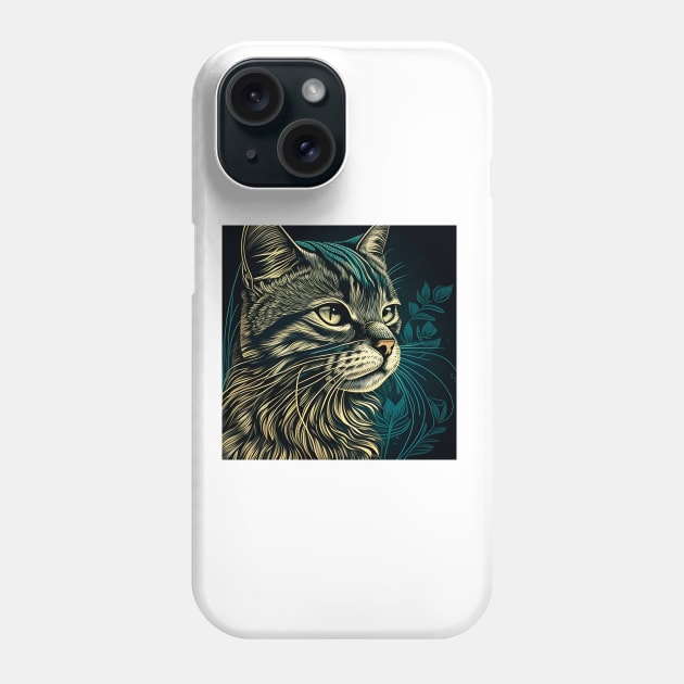 Cool Cat Beautiful Lover Phone Case by Ray E Scruggs