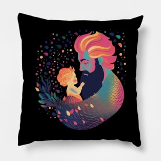 Mermaid Fathers Day Pillow