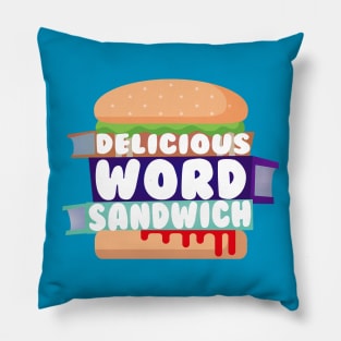 Delicious Word Sandwich Logo Pillow