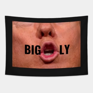 Funny Donald Trump Saying BIGLY Facemask Political Humor Tapestry