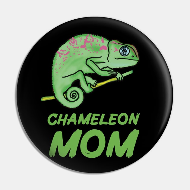 Green Chameleon Mom for Chameleon Lovers Pin by Mochi Merch