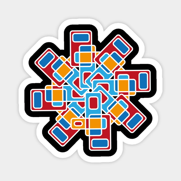 Retro Radial Magnet by n23tees