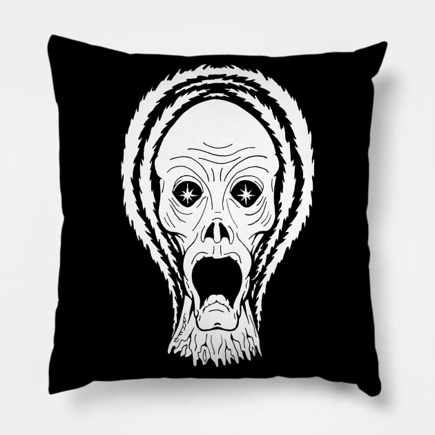 Soul Chilling Scream Pillow by AzureLionProductions