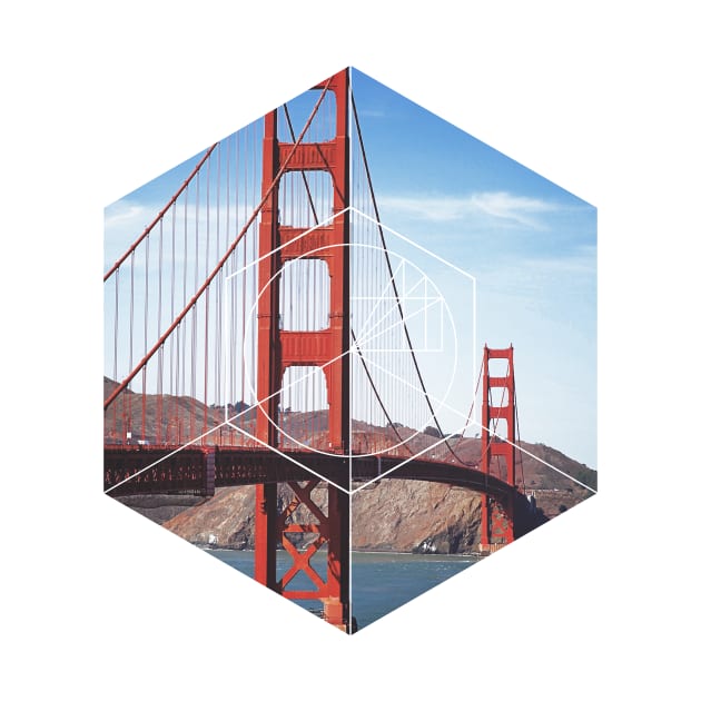 Golden Gate Bridge Geometric Photography by deificusArt