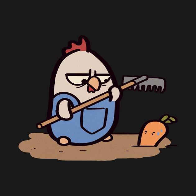 Angry Chicken Farmer by ThumboArtBumbo