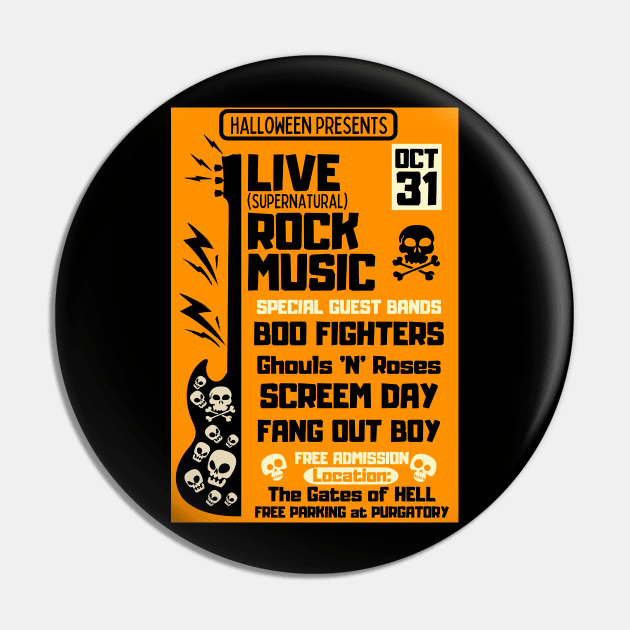 Halloween Presents Live Rock Music Pin by Ashley-Bee