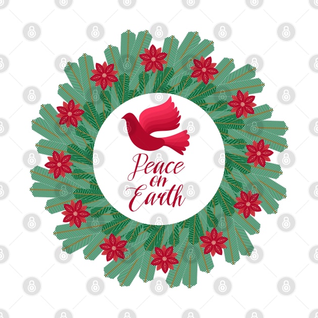 A festive Advent wreath and the inscription "Peace on Earth" by Reformer