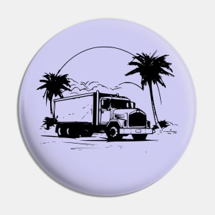 heavy truck vintage - palm tree vintage Pin