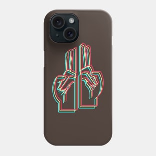 Peace two hand sign Phone Case