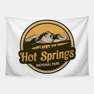 Hot Springs National Park Retro Vintage Emblem Travel Souvenir Tapestry