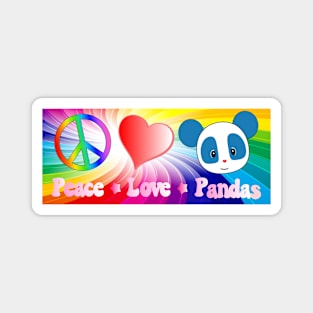 Peace Love Panda Magnet