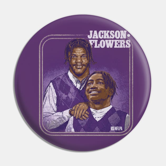 Lamar Jr. & Zay Flowers Baltimore Step Brothers Pin by ClarityMacaws