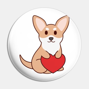 Chihuahua Heart Pin