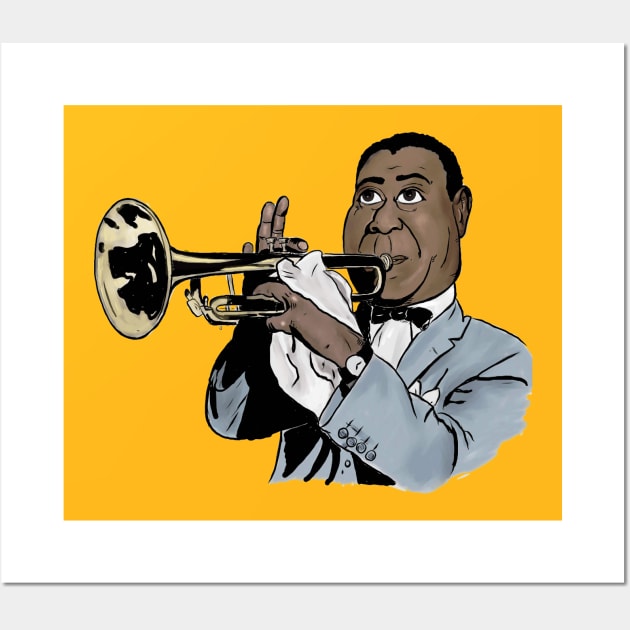 Louis Armstrong (Satchmo) Playing Trumpet T-Shirt