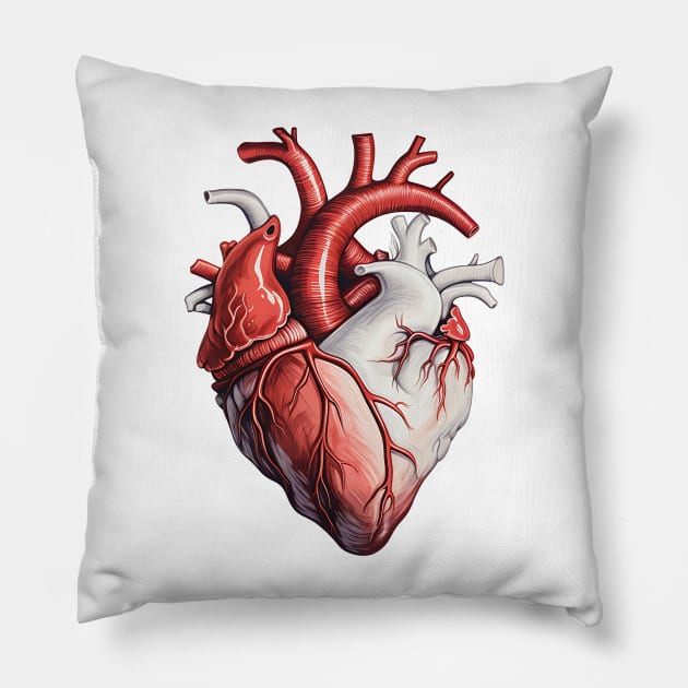 purple heart design Pillow by Printashopus