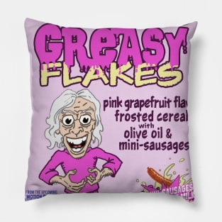 Greasy Flakes Michael St. Michaels Without Your Head Monster Cereal Pillow