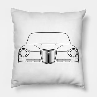 Wolseley Six Land Crab 1970s classic British car outline black Pillow