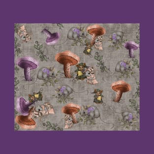 Woodland Mice and Mushrooms T-Shirt