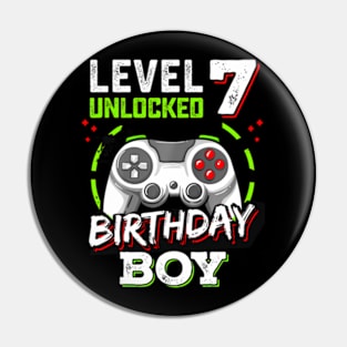 Level 7 Birthday Video Level Up Kids Pin