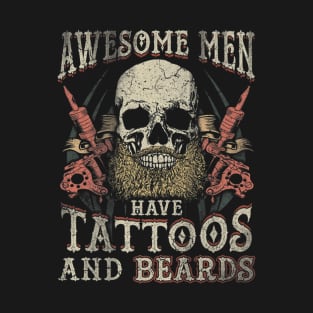 Men Tattoos Beards T-Shirt