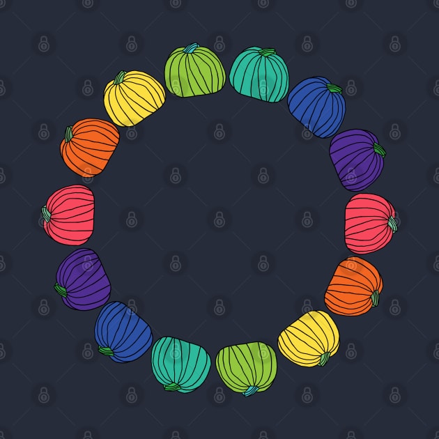 Rainbow Colored Pumpkin Ring by ellenhenryart