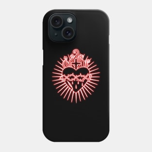 Sacred Heart Red Neon Phone Case