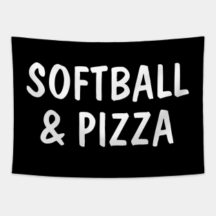 Softball And Pizza Tapestry