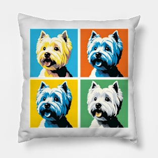 West Highland White Terrier Pop Art - Dog Lover Gifts Pillow