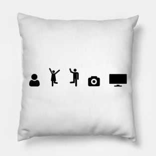 Person Woman Man Camera TV Pillow